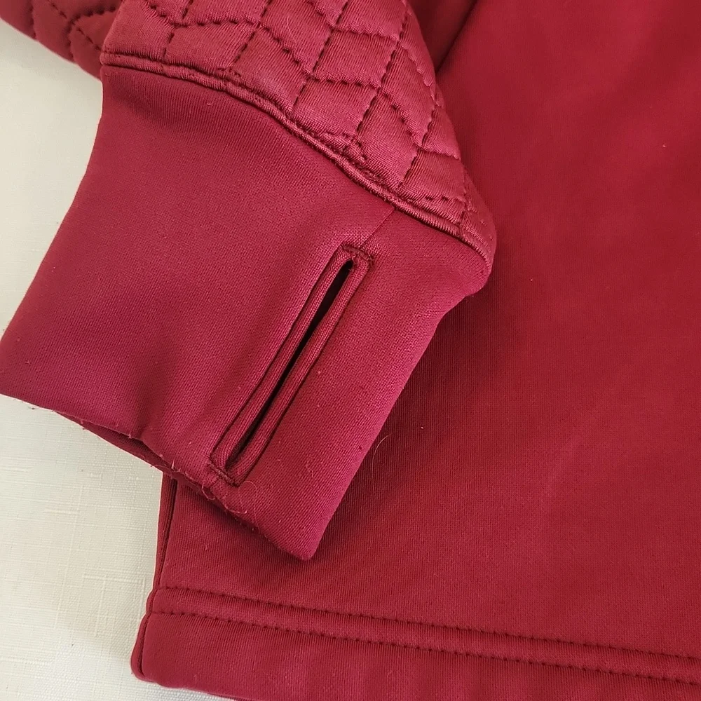 Avia Womems Maroon Quilted Warm Up Cool Down Jacket. Size S (4-6)
